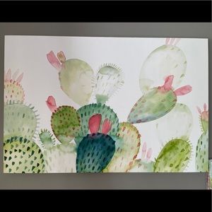 Big Watercolor Cactus Wall Art